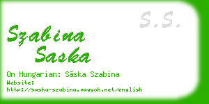 szabina saska business card